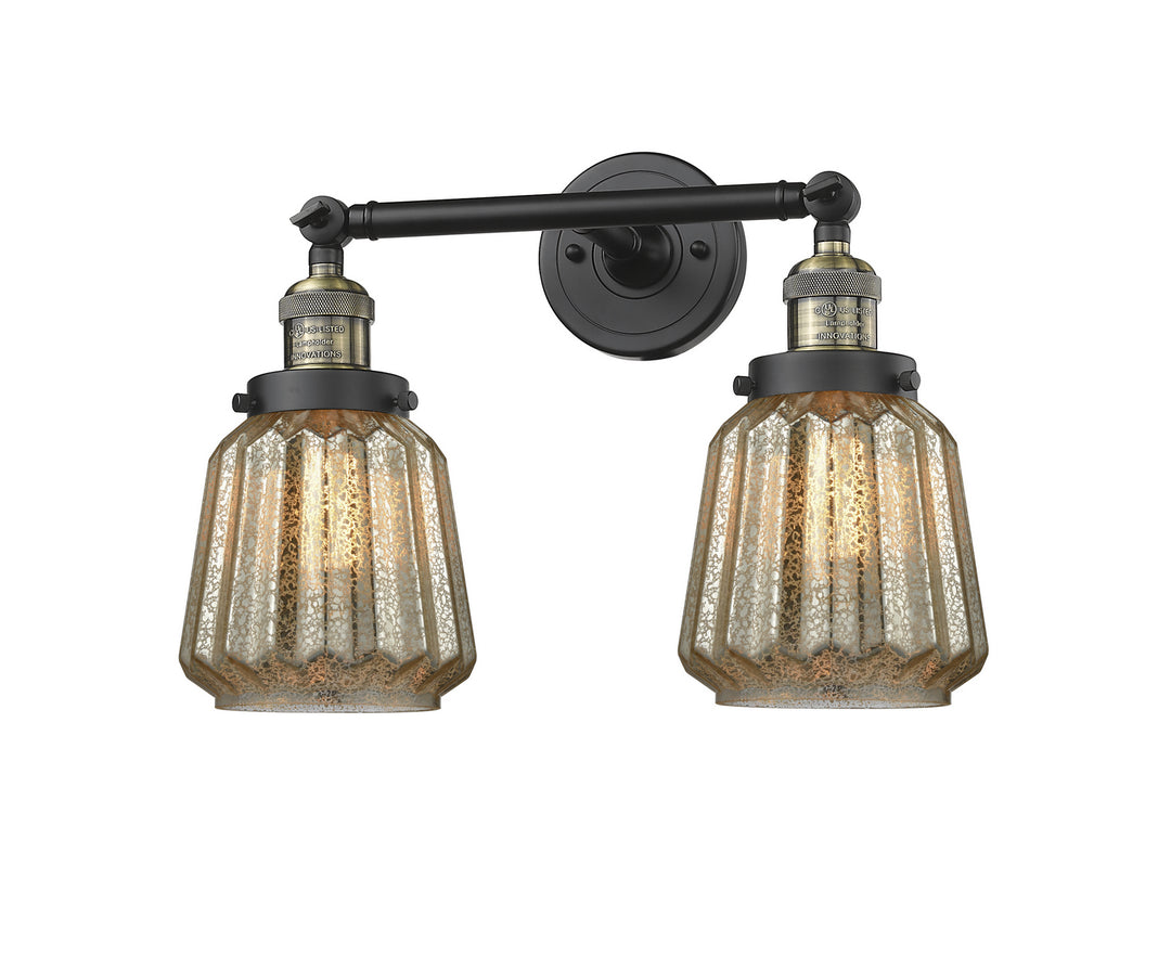 Innovations Franklin Restoration 208-BAB-G146 Bath Vanity Light 16 in. wide - Black Antique Brass