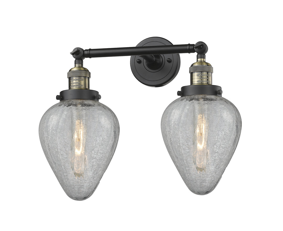 Innovations Franklin Restoration 208-BAB-G165-LED Bath Vanity Light 17 in. wide - Black Antique Brass