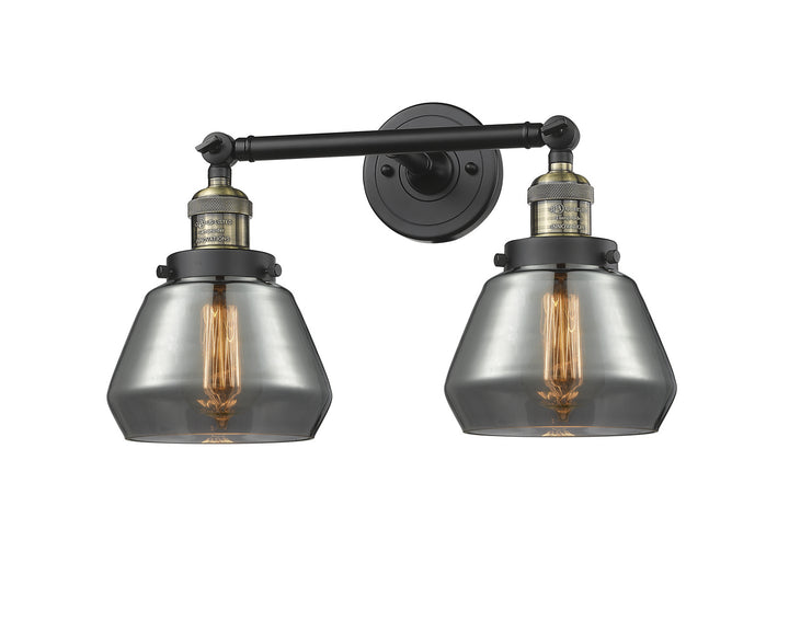 Innovations Franklin Restoration 208-BAB-G173 Bath Vanity Light 17 in. wide - Black Antique Brass