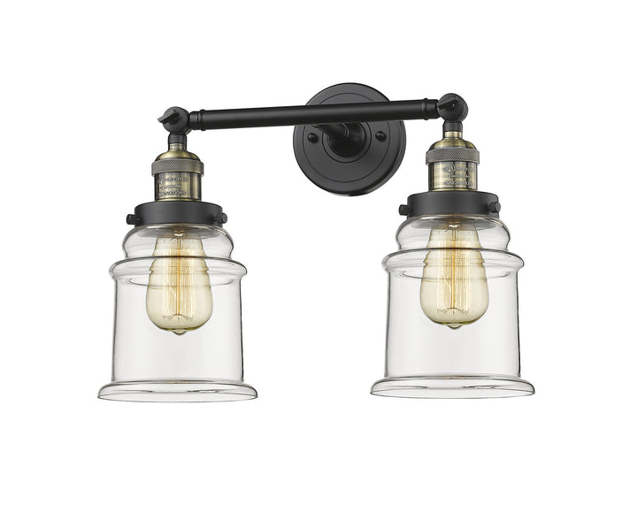 Innovations Franklin Restoration 208-BAB-G182 Bath Vanity Light 17 in. wide - Black Antique Brass