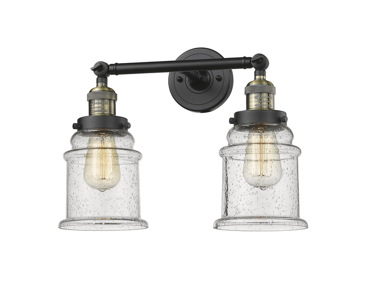 Innovations Franklin Restoration 208-BAB-G184 Bath Vanity Light 17 in. wide - Black Antique Brass