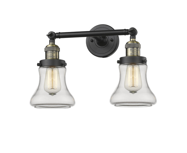 Innovations Franklin Restoration 208-BAB-G192 Bath Vanity Light 17 in. wide - Black Antique Brass