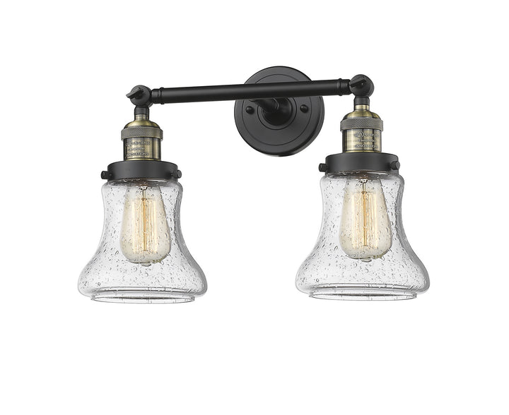 Innovations Franklin Restoration 208-BAB-G194 Bath Vanity Light 17 in. wide - Black Antique Brass