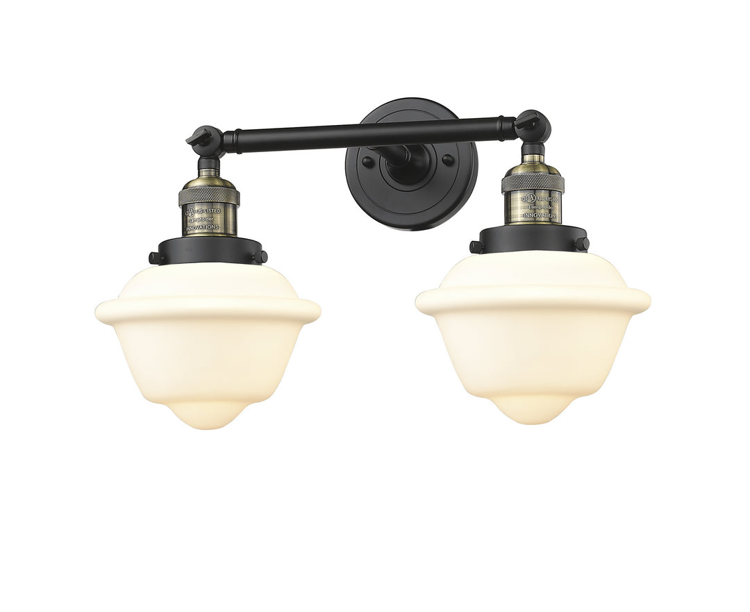 Innovations Franklin Restoration 208-BAB-G531 Bath Vanity Light 17 in. wide - Black Antique Brass