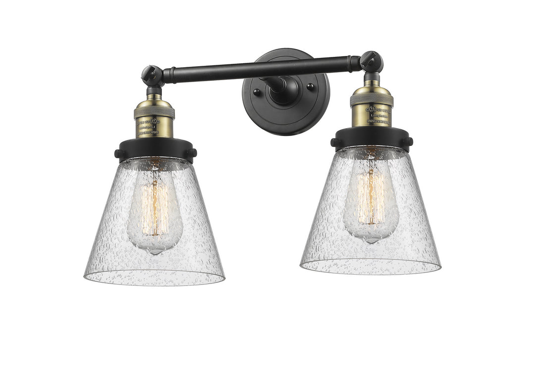 Innovations Franklin Restoration 208-BAB-G64 Bath Vanity Light 16 in. wide - Black Antique Brass