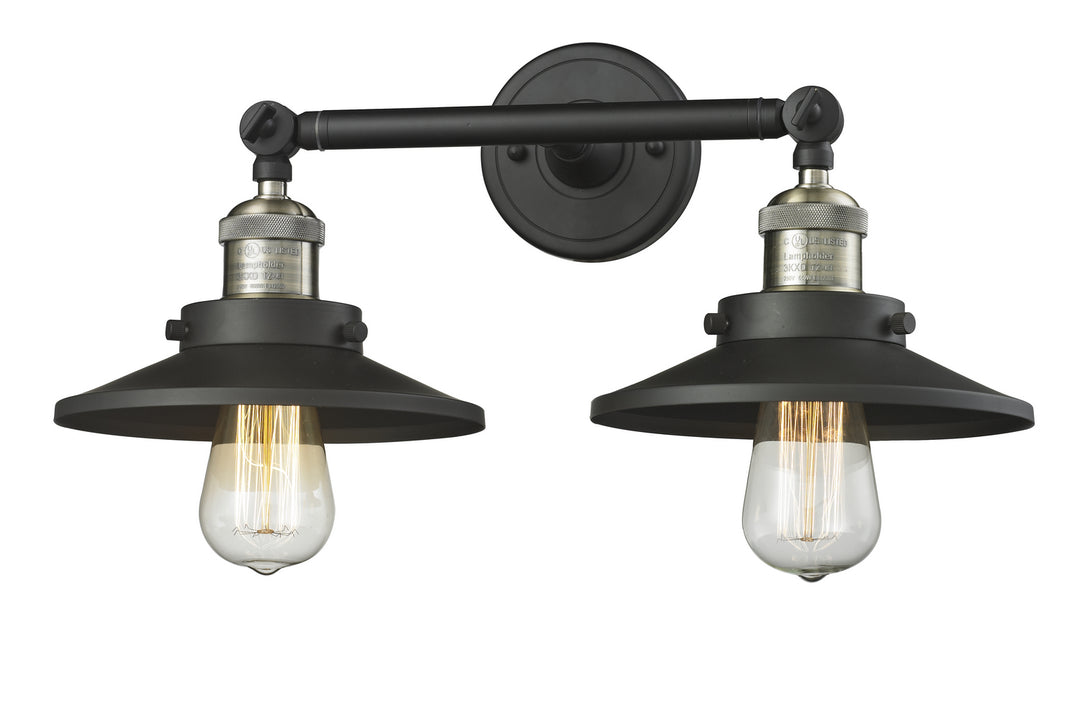 Innovations Franklin Restoration 208-BAB-M6 Bath Vanity Light 18 in. wide - Black Antique Brass