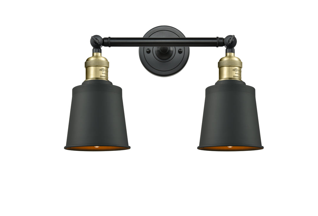 Innovations Franklin Restoration 208-BAB-M9-BK Bath Vanity Light 16 in. wide - Black Antique Brass