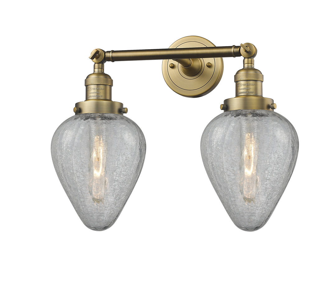 Innovations Franklin Restoration 208-BB-G165-LED Bath Vanity Light 17 in. wide - Brushed Brass