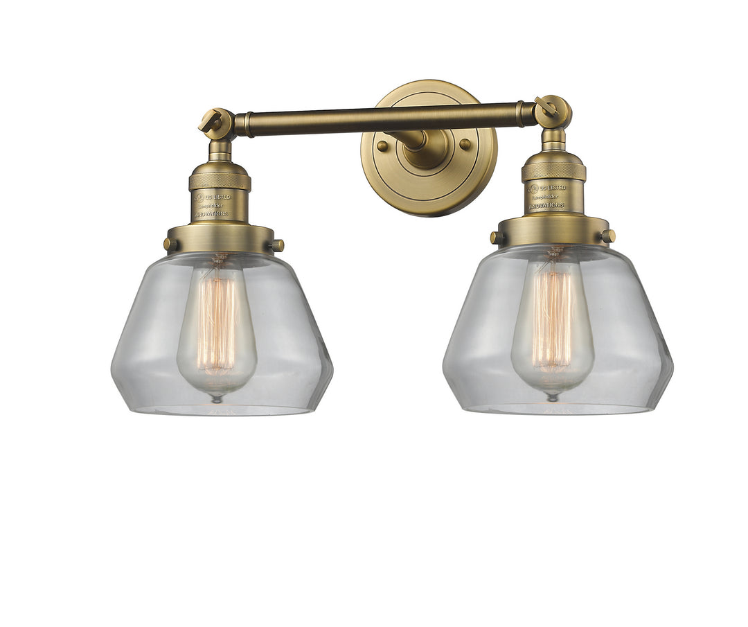 Innovations Franklin Restoration 208-BB-G172-LED Bath Vanity Light 17 in. wide - Brushed Brass