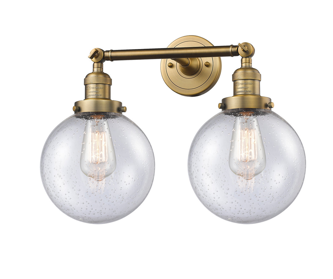 Innovations Franklin Restoration 208-BB-G204-8-LED Bath Vanity Light 19 in. wide - Brushed Brass