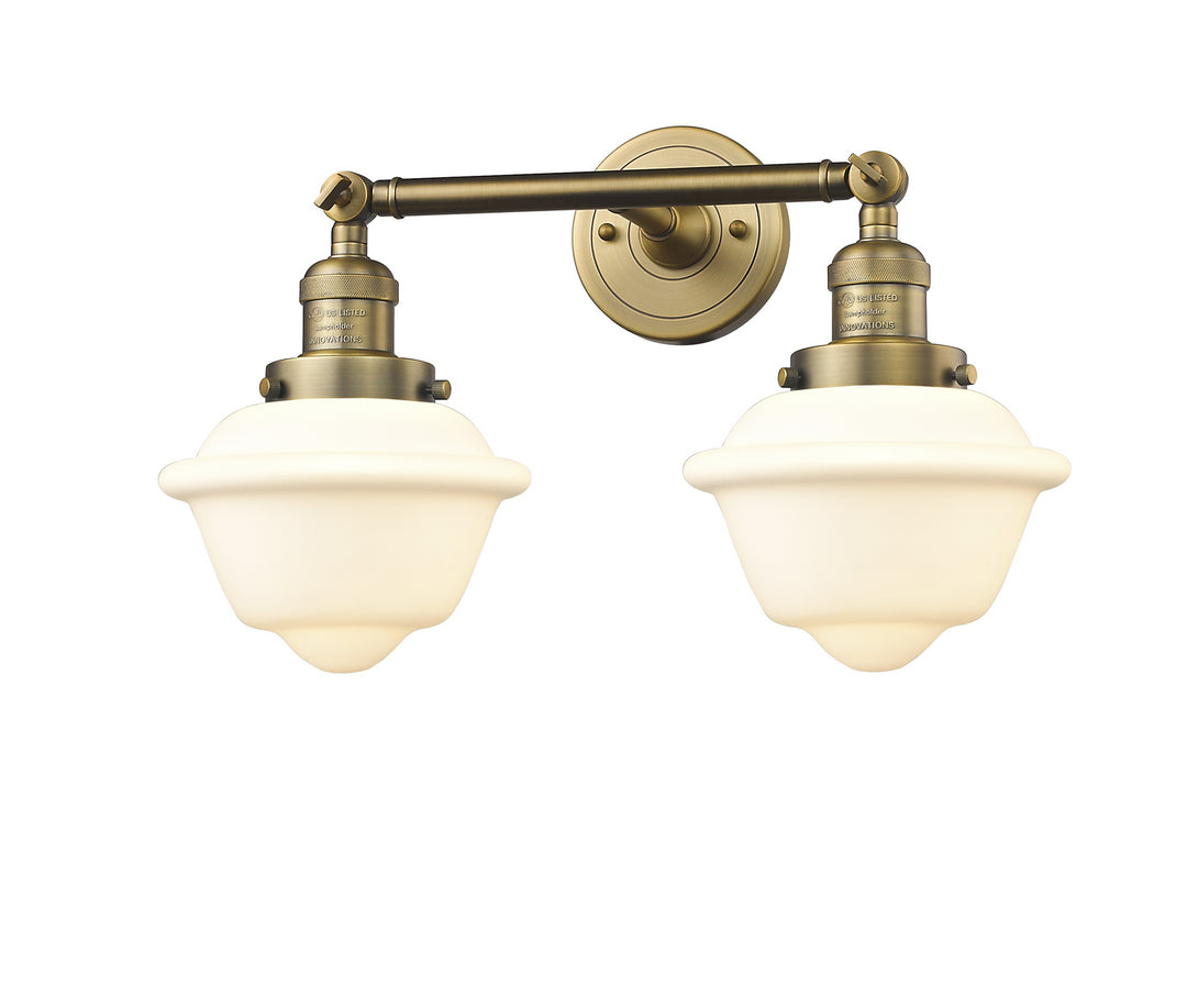 Innovations Franklin Restoration 208-BB-G531 Bath Vanity Light 17 in. wide - Brushed Brass