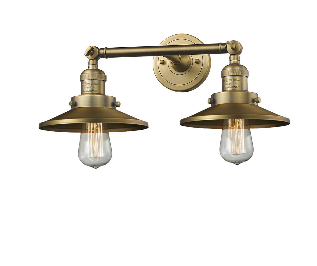 Innovations Franklin Restoration 208-BB-M4-LED Bath Vanity Light 18 in. wide - Brushed Brass