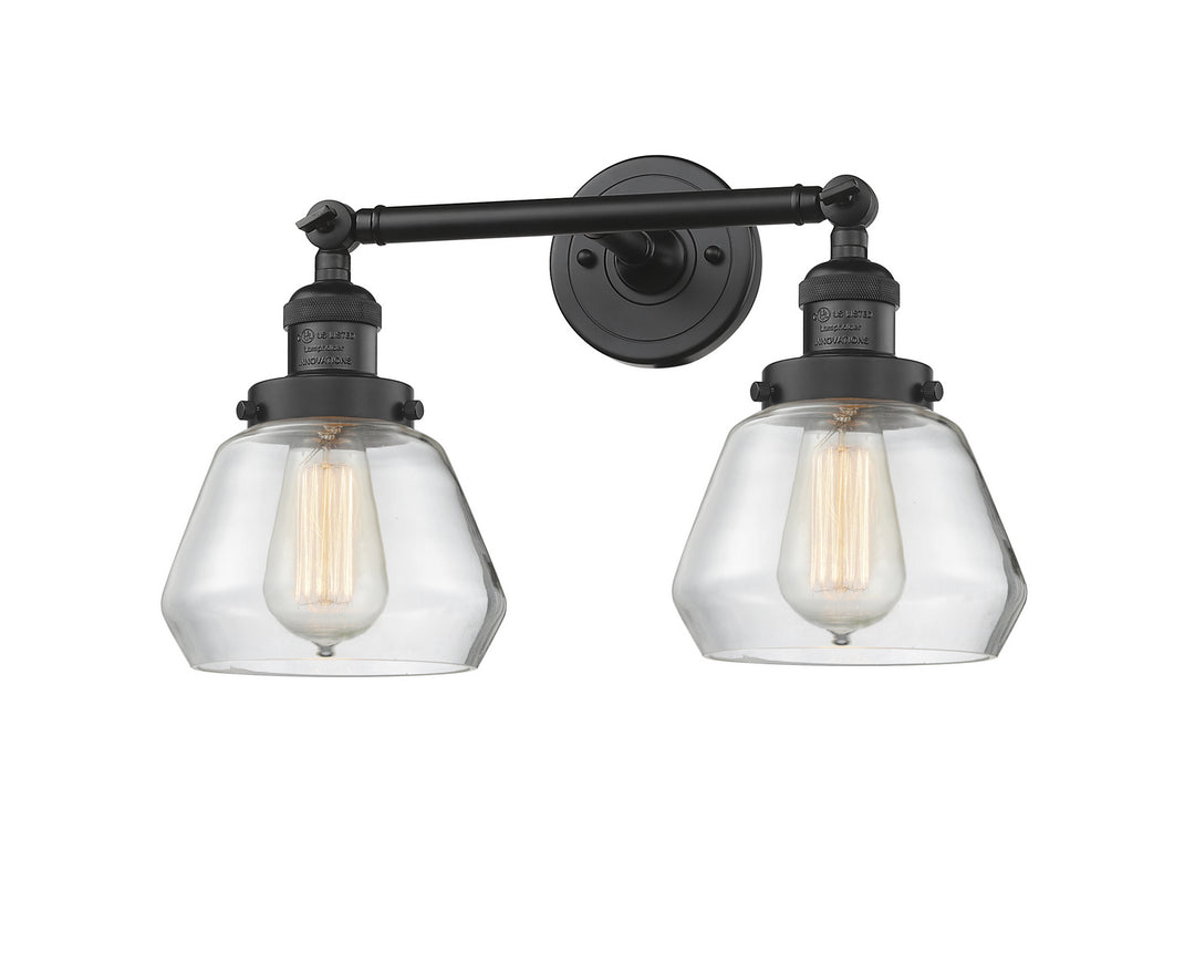Innovations Franklin Restoration 208-BK-G172 Bath Vanity Light 17 in. wide - Matte Black