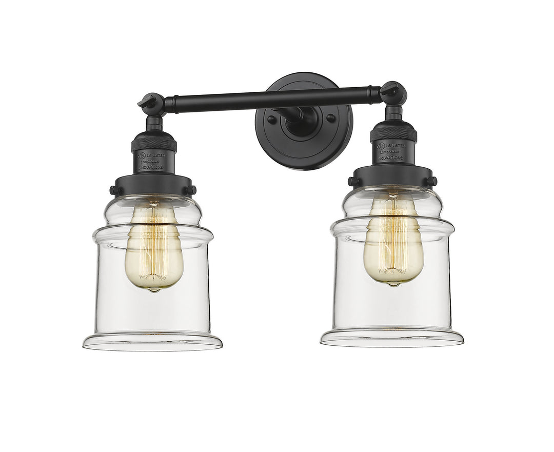 Innovations Franklin Restoration 208-BK-G182-LED Bath Vanity Light 17 in. wide - Matte Black