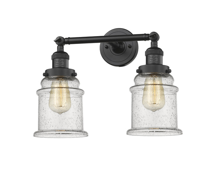 Innovations Franklin Restoration 208-BK-G184 Bath Vanity Light 17 in. wide - Matte Black