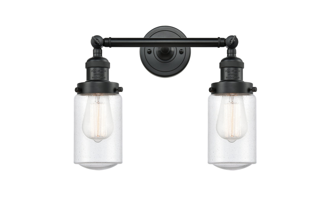 Innovations Franklin Restoration 208-BK-G314-LED Bath Vanity Light 14 in. wide - Matte Black