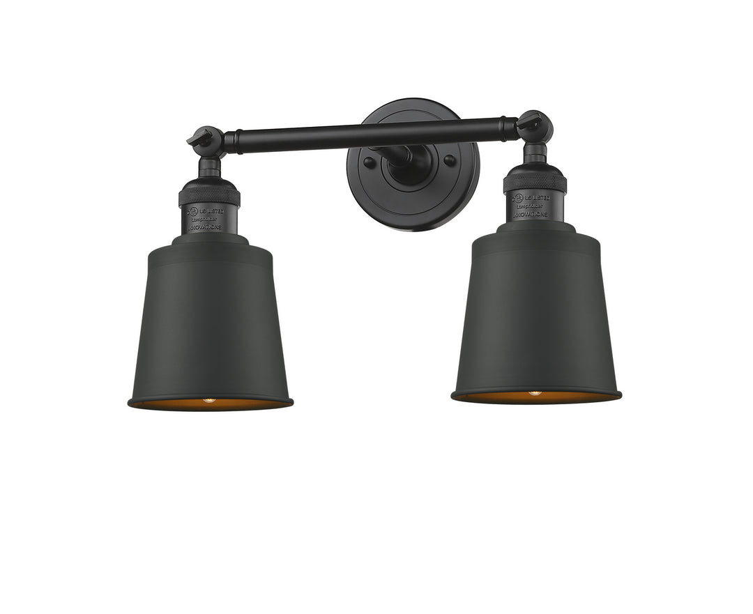 Innovations Franklin Restoration 208-BK-M9-BK Bath Vanity Light 16 in. wide - Matte Black