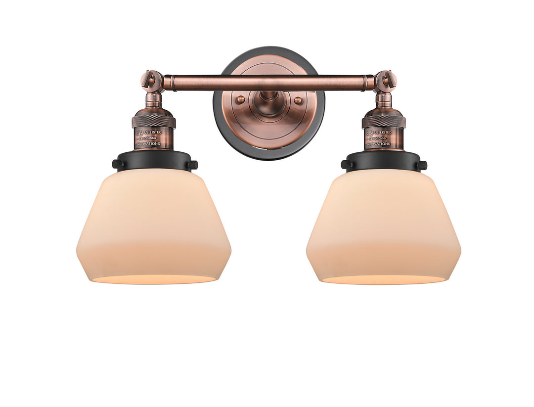 Innovations Franklin Restoration 208BP-ACBK-G171 Bath Vanity Light 17 in. wide - Antique Copper