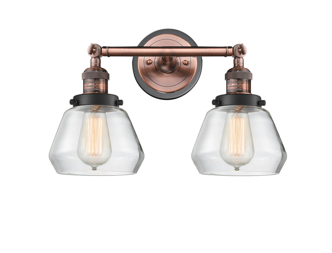 Innovations Franklin Restoration 208BP-ACBK-G172 Bath Vanity Light 17 in. wide - Antique Copper