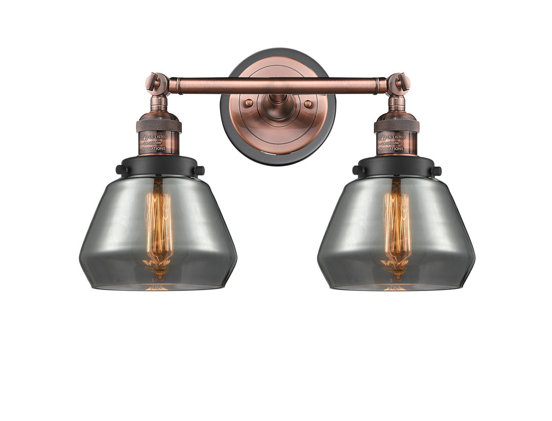 Innovations Franklin Restoration 208BP-ACBK-G173 Bath Vanity Light 17 in. wide - Antique Copper