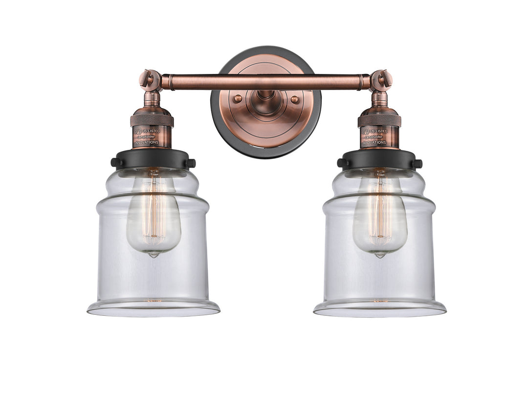 Innovations Franklin Restoration 208BP-ACBK-G182 Bath Vanity Light 17 in. wide - Antique Copper