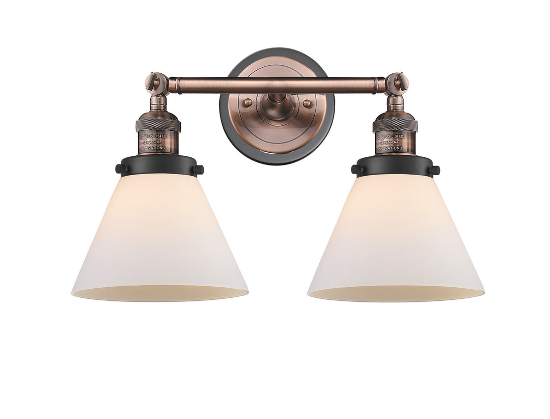 Innovations Franklin Restoration 208BP-ACBK-G41 Bath Vanity Light 18 in. wide - Antique Copper