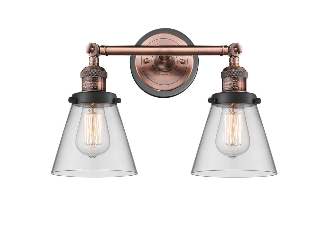 Innovations Franklin Restoration 208BP-ACBK-G62 Bath Vanity Light 16 in. wide - Antique Copper