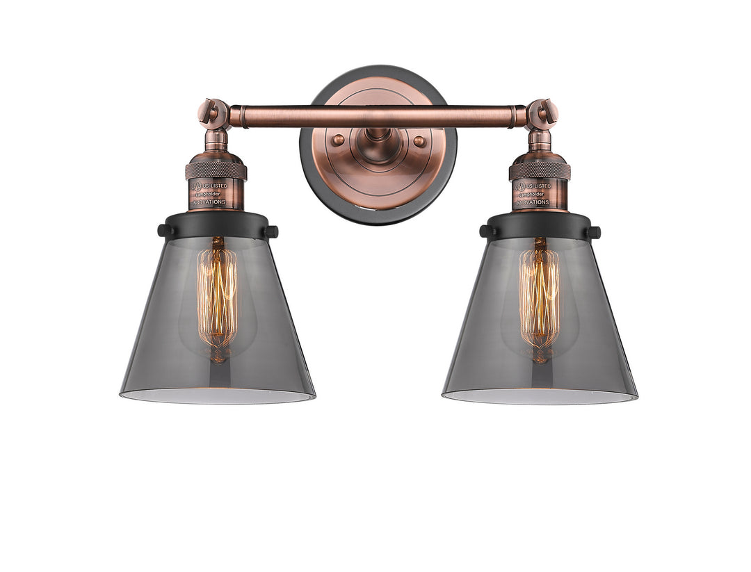 Innovations Franklin Restoration 208BP-ACBK-G63 Bath Vanity Light 16 in. wide - Antique Copper