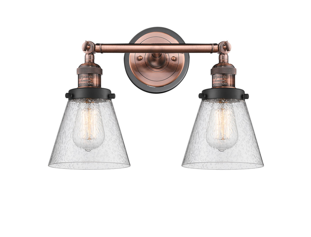 Innovations Franklin Restoration 208BP-ACBK-G64 Bath Vanity Light 16 in. wide - Antique Copper