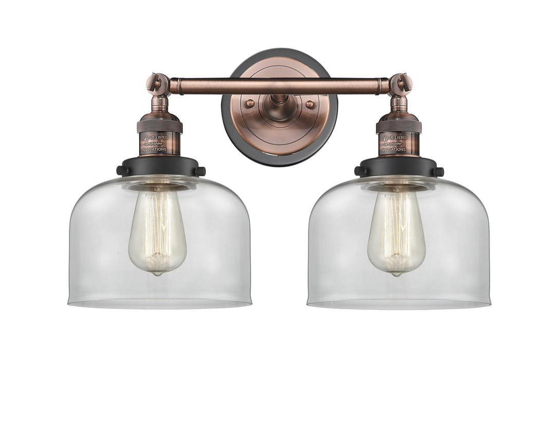 Innovations Franklin Restoration 208BP-ACBK-G72 Bath Vanity Light 19 in. wide - Antique Copper