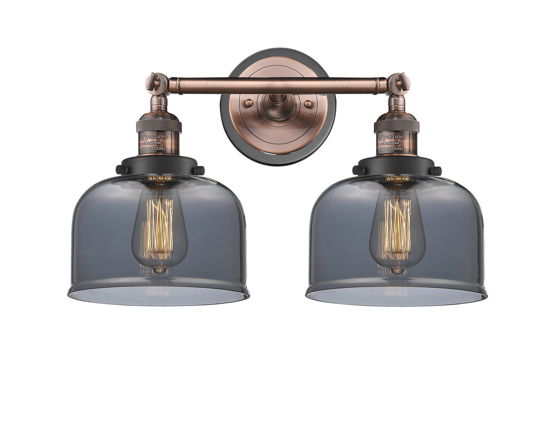 Innovations Franklin Restoration 208BP-ACBK-G73 Bath Vanity Light 19 in. wide - Antique Copper