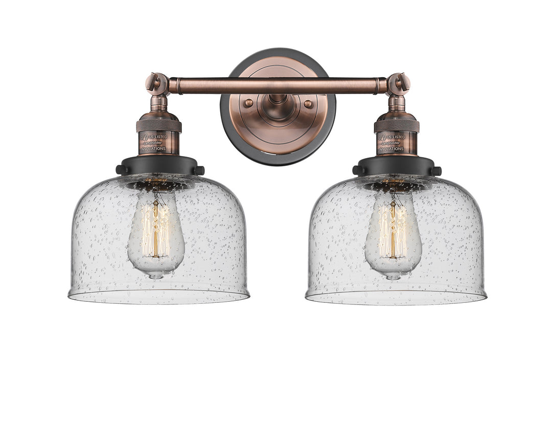 Innovations Franklin Restoration 208BP-ACBK-G74 Bath Vanity Light 19 in. wide - Antique Copper