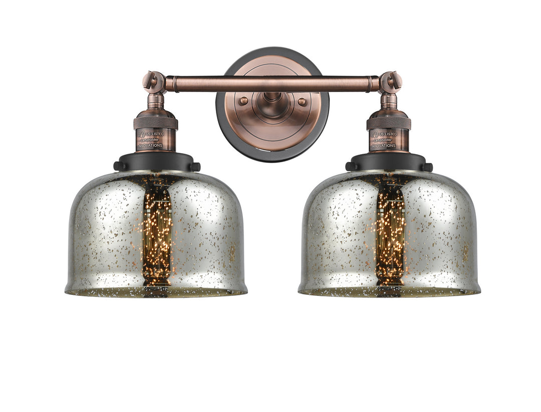 Innovations Franklin Restoration 208BP-ACBK-G78 Bath Vanity Light 18 in. wide - Antique Copper