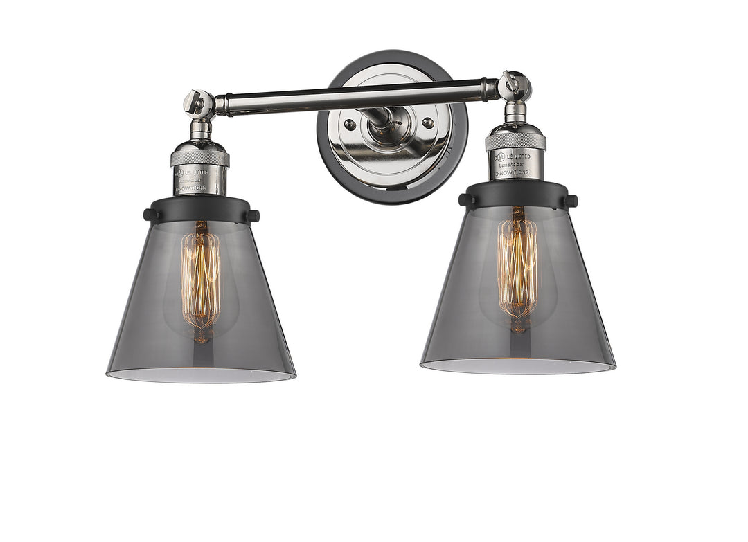 Innovations Franklin Restoration 208BP-PNBK-G63 Bath Vanity Light 16 in. wide - Polished Nickel