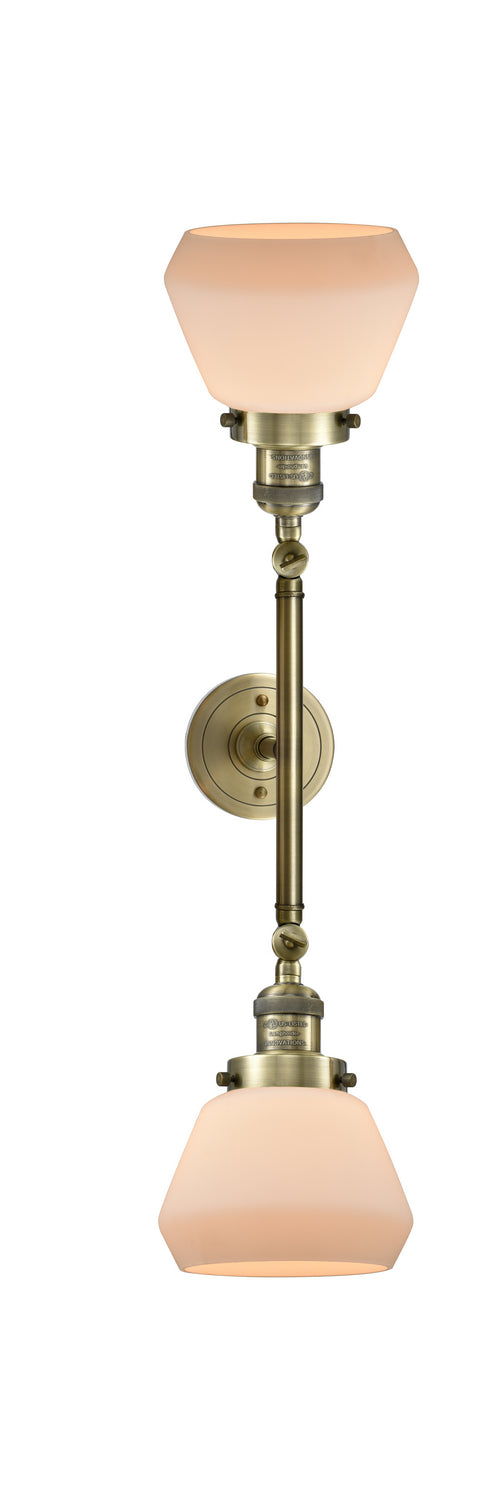 Innovations Franklin Restoration 208L-AB-G171 Bath Vanity Light 7 in. wide - Antique Brass