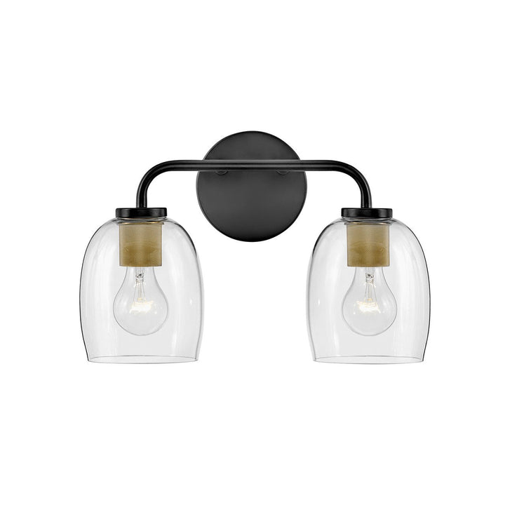 Lark Percy 85012BK Bath Vanity Light 15 in. wide - Black