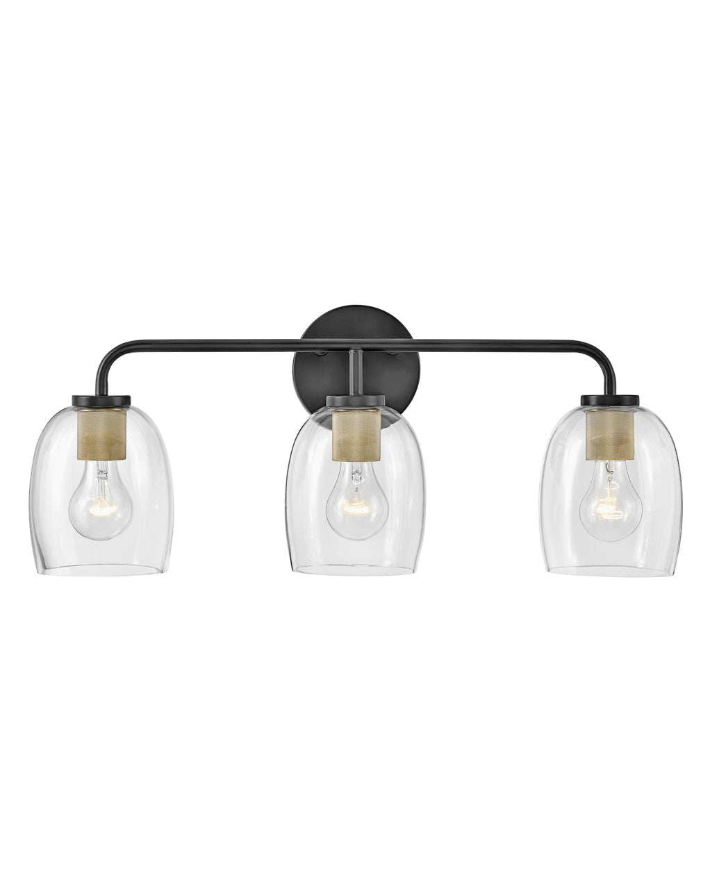 Lark Percy 85013BK Bath Vanity Light 24 in. wide - Black