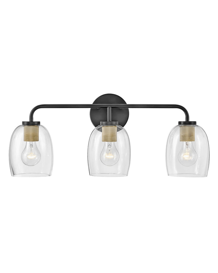 Lark Percy 85013BK Bath Vanity Light 24 in. wide - Black