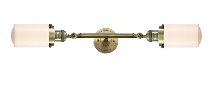 Innovations Franklin Restoration 208L-AB-G311 Bath Vanity Light 5 in. wide - Antique Brass