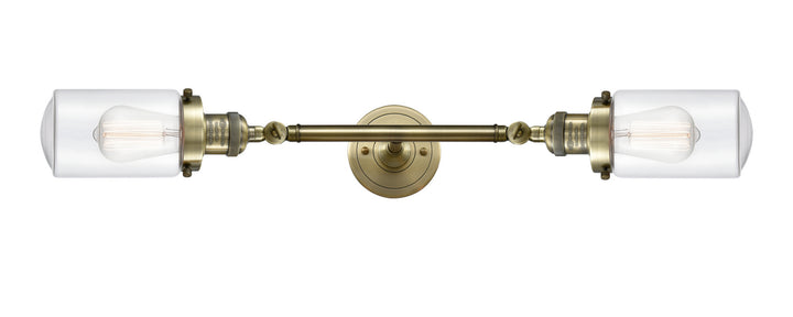 Innovations Franklin Restoration 208L-AB-G312 Bath Vanity Light 5 in. wide - Antique Brass