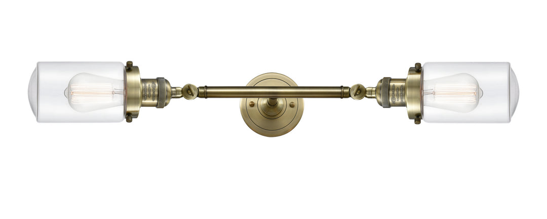 Innovations Franklin Restoration 208L-AB-G312-LED Bath Vanity Light 5 in. wide - Antique Brass