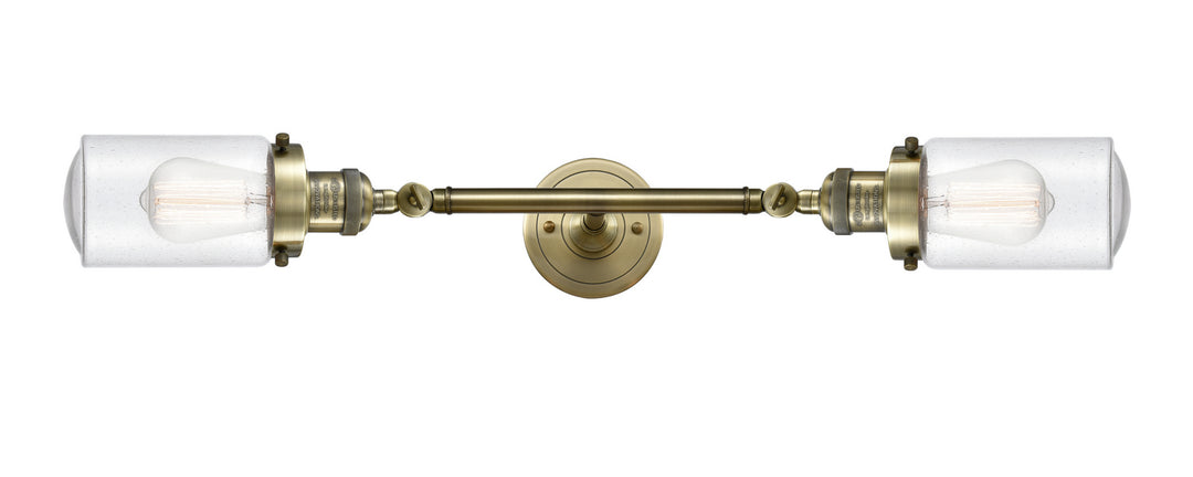 Innovations Franklin Restoration 208L-AB-G314 Bath Vanity Light 5 in. wide - Antique Brass