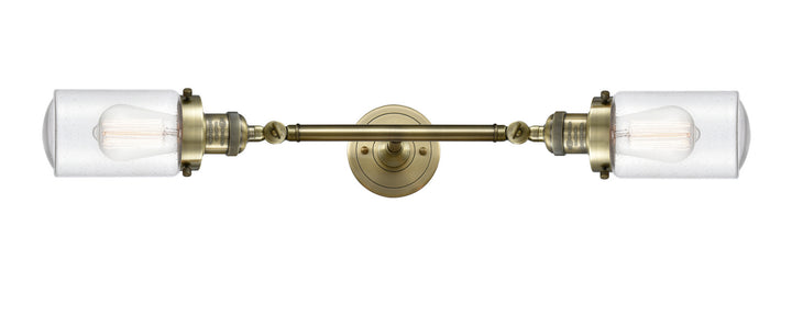 Innovations Franklin Restoration 208L-AB-G314 Bath Vanity Light 5 in. wide - Antique Brass