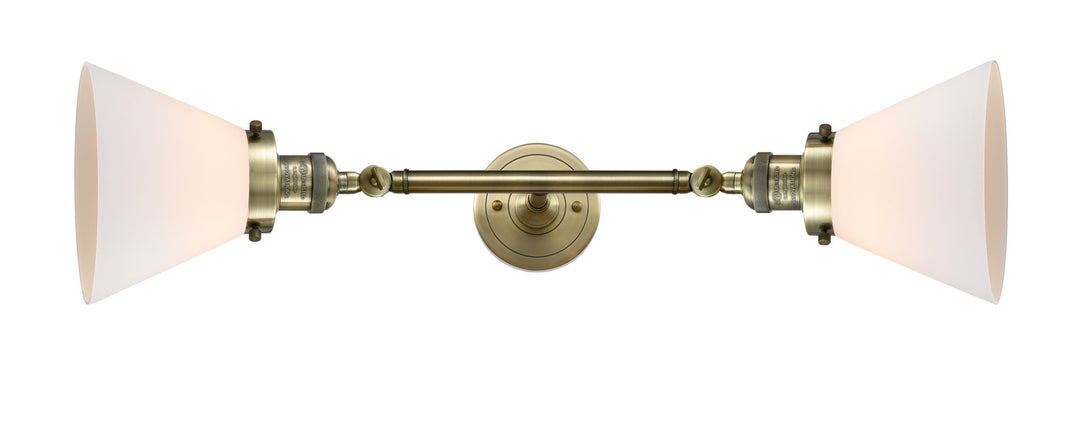 Innovations Franklin Restoration 208L-AB-G41 Bath Vanity Light 8 in. wide - Antique Brass