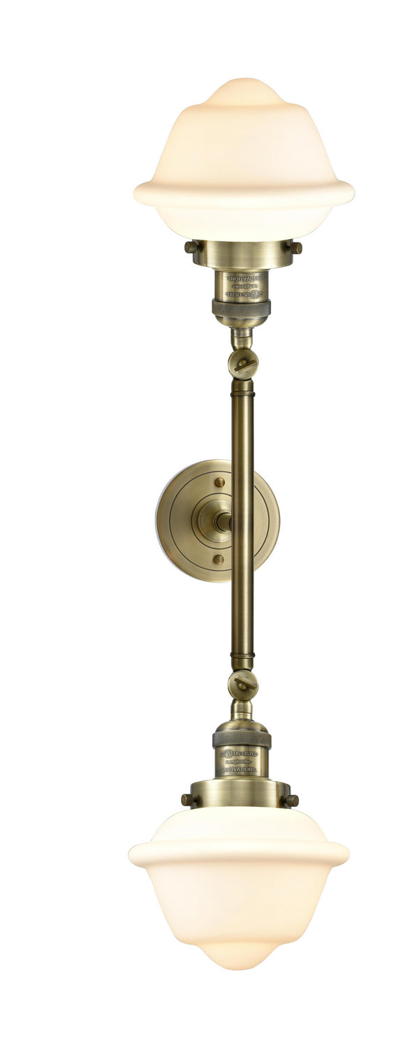 Innovations Franklin Restoration 208L-AB-G531 Bath Vanity Light 8 in. wide - Antique Brass