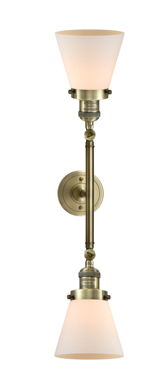 Innovations Franklin Restoration 208L-AB-G61 Bath Vanity Light 7 in. wide - Antique Brass