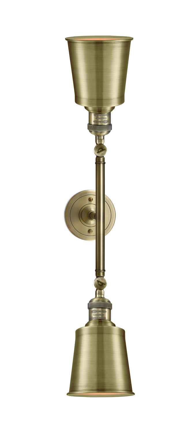 Innovations Franklin Restoration 208L-AB-M9-AB Bath Vanity Light 6 in. wide - Antique Brass