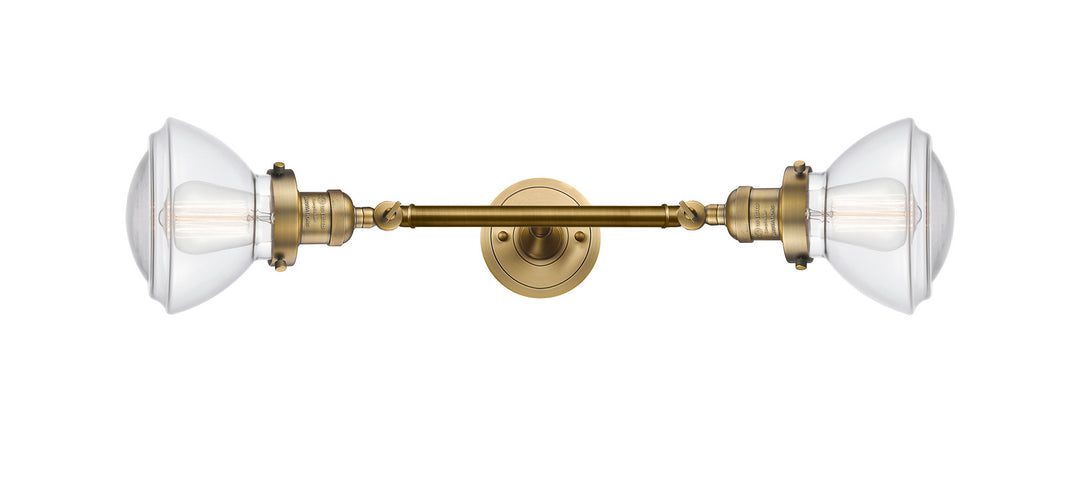 Innovations Franklin Restoration 208L-BB-G322 Bath Vanity Light 7 in. wide - Brushed Brass