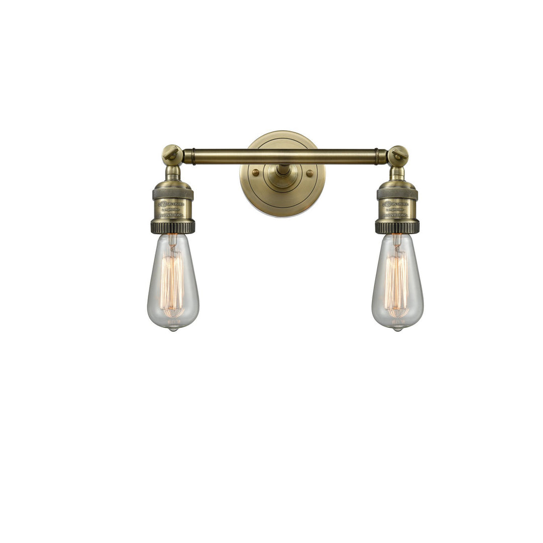 Innovations Franklin Restoration 208LNH-AB Bath Vanity Light 3 in. wide - Antique Brass