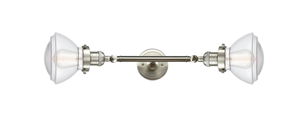 Innovations Franklin Restoration 208L-SN-G322-LED Bath Vanity Light 7 in. wide - Brushed Satin Nickel